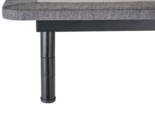 Justerbar Elektrisk Sengebunn Grått Jern Polyester 90 x 200 cm Fjernkontroll Inkludert 4 Ben Høyder