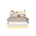 Pikkukuva 1 / 7: Rootz Bed Frame - Platform Bed - LED -valaistus - Latausasema - tukee 455 kg - 213 cm x 167cm x 90cm - pilvivalkoinen