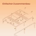 Miniatyrbillede 8 af 8: Rootz Bed Frame - Metal Bed Frame - Black Bed Frame - Robust support - 190 cm x 140 cm x 41,3 cm