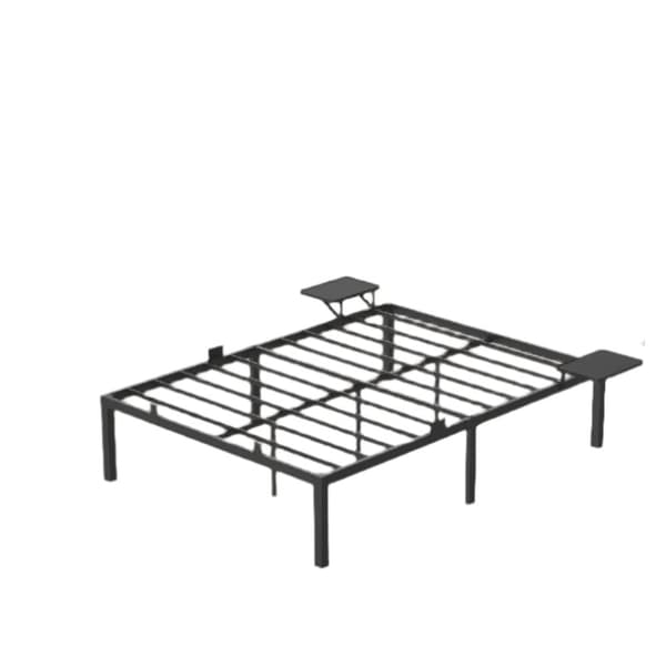 Rootz Bed Frame - Metal Bed Frame - Black Bed Frame - Robust support - 190 cm x 140 cm x 41,3 cm