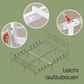 Miniatyrbild 4 av 5: Rootz Metal dubbelsäng - Gästbädd - 140 x 190 cm ram - Ingen låda våren behövs - Robust & enkel montering - 198 cm x 141,8 cm x 86,4 cm