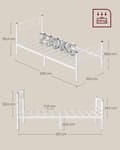 Pikkukuva 6 / 7: Rootz Metal Bed Frame - Yksinkertainen kokoonpano - tukeva sänky - jauhepäällysteinen metalli - Matt White Finish - 208 cm x 91,8 cm x 86,4 cm