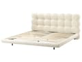 Miniatyrbilde 5 av 11: Sengeramme Off-White Boucle Polstring Tuftet Sengegavl Spaltegulv 180 x 200 cm Metallben Moderne Design
