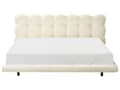 Miniatyrbilde 6 av 11: Sengeramme Off-White Boucle Polstring Tuftet Sengegavl Spaltegulv 180 x 200 cm Metallben Moderne Design