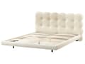 Miniatyrbilde 6 av 11: Sengeramme Off-White Boucle Polstring Tuftet Sengegavl Spaltegulv 160 x 200 cm Metallben Moderne Design