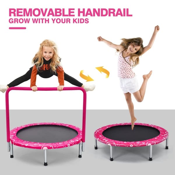 Børne trampolin, 92x80.5 cm, Pink