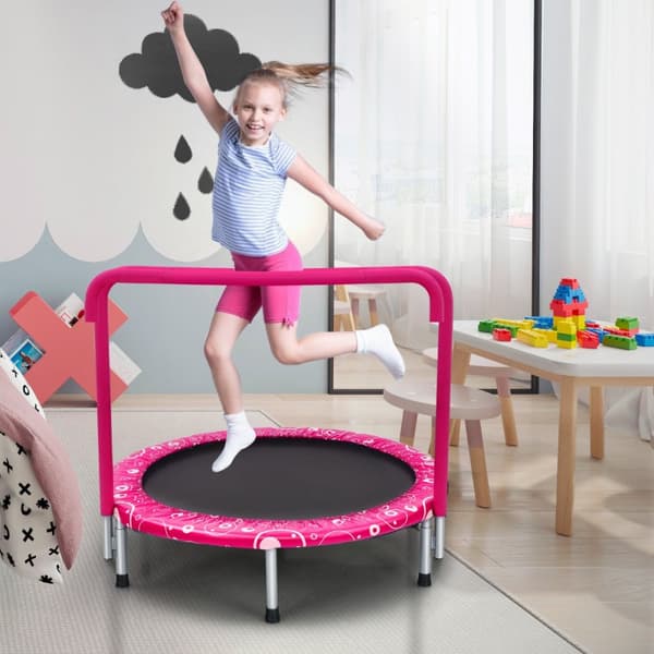 Børne trampolin, 92x80.5 cm, Pink