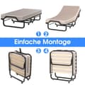 Miniatyrbillede 2 af 8: Foldeseng, 200x90x41 cm, Beige