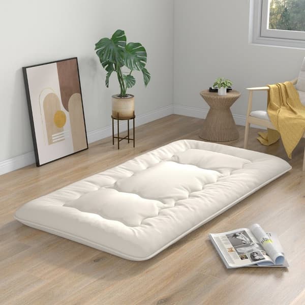 Futon-patja, 200x90x10 cm, Beige