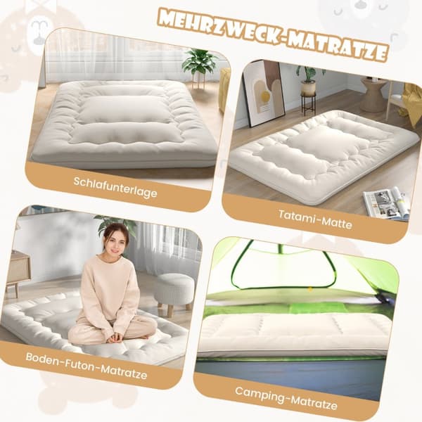 Futon madras, 140x200 cm, Beige