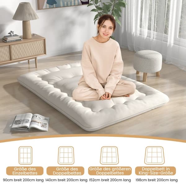 Futon madras, 140x200 cm, Beige