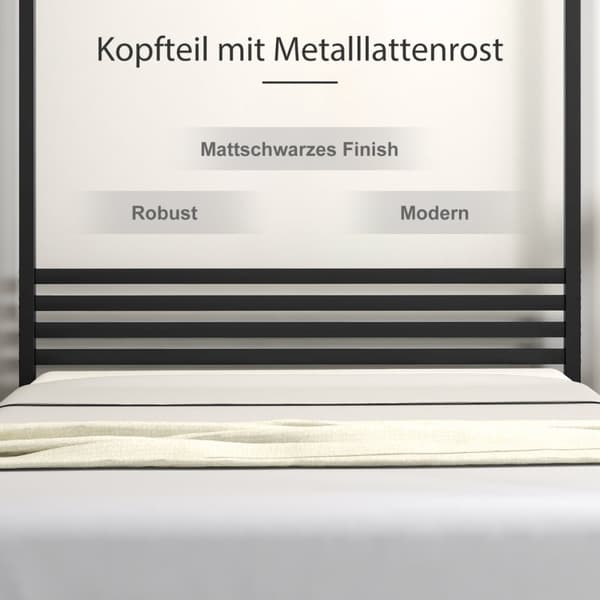 Himmelssengestel, 208x146x190 cm, Sort