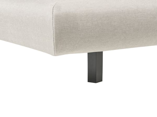 Dobbeltseng Beige Stoff 180 x 200 cm Sengegavl Lamellbunn Metallben Moderne design Sengeramme Soverom