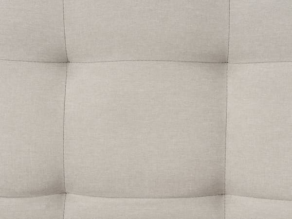 Dobbeltseng Beige Stoff 180 x 200 cm Sengegavl Lamellbunn Metallben Moderne design Sengeramme Soverom