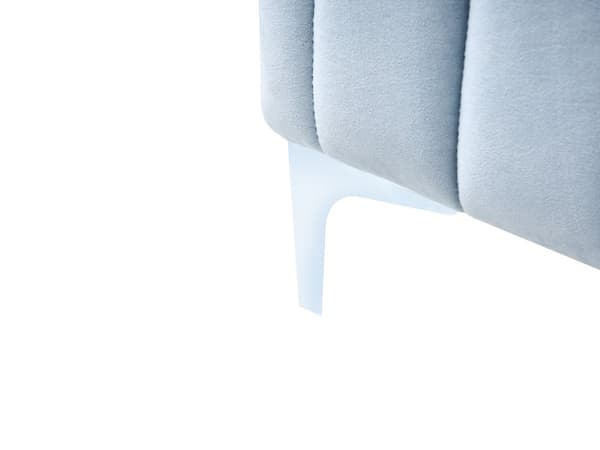 Dobbeltseng Lyseblå Fløyel 160 x 200 cm Sengegavl Metallben Moderne design Sengeramme Soverom