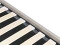 Miniatyrbilde 10 av 11: Dobbeltseng Beige Stoff 180 x 200 cm Flerfarget LED-lys Oppbevaringsrom Sengegavl Lamellbunn Sengeramme Soverom