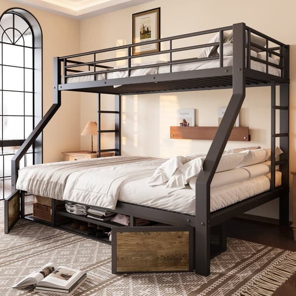 90x200 / 140x200 cm svart våningssäng för barn med skoskåp, förvaringsfack, skyddsgaller och stege, EN747-certifierad, utan madrass 90x200 / 140x200 cm svart våningssäng för barn med skoskåp, förvaringsfack, skyddsgaller och stege, EN747-certifierad, utan madrass