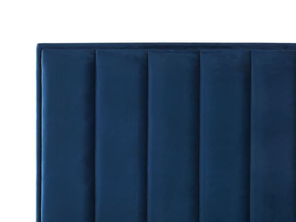 Soveværelsesmøbelsæt blå polstret velourseng med opbevaringsrum 160 x 200 cm 2 sengeborde