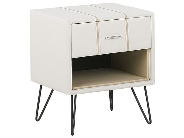 Soveromssett Hvit 160 x 200 cm Seng 2 Nattbord Sengebenk Moderne sengegavl