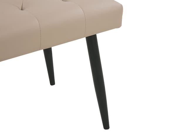 Soveromssett Beige Imitert skinn 4 deler Seng 160 x 200 cm 2 nattbord 1 benk Dekorativ sengegavl Moderne design Soverom