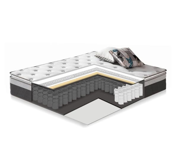 Sänky LENA patjalla HARMONY TOP 160x200cm, beige