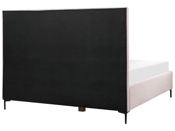 Soveromssett Rosa Fløyel 180 x 200 cm Seng med oppbevaring 2 nattbord med skuffer