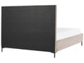 Miniatyrbilde 9 av 11: Soveromssett Taupe Fløyel 180 x 200 cm Seng med oppbevaring 2 nattbord med skuffer