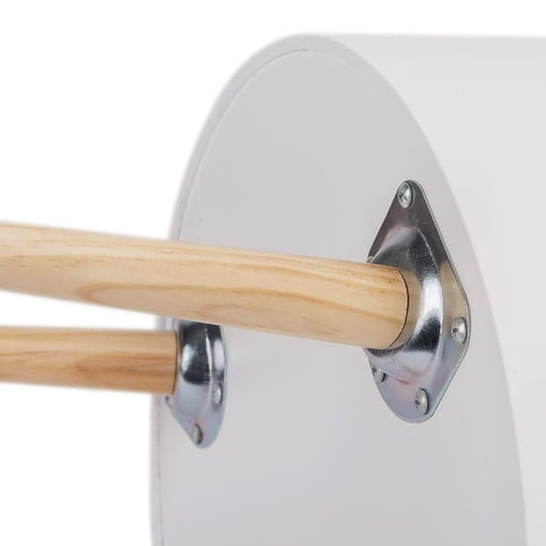 Rootz Scandinavian Round Sängbord - Nattduksbord - Förvaringsbord - Gott om förvaring - Chic Design - Hållbar konstruktion - 38cm x 49cm x 38cm