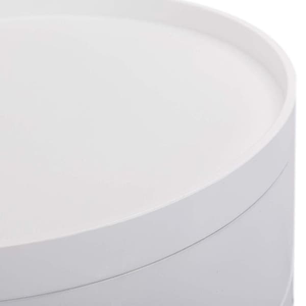 Rootz Scandinavian Round Sängbord - Nattduksbord - Förvaringsbord - Gott om förvaring - Chic Design - Hållbar konstruktion - 38cm x 49cm x 38cm