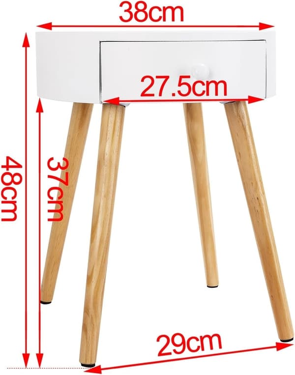 Rootz multifunktionellt sängbord - Nattduksbord - Förvaringsenhet - Gott om förvaring, mångsidig design, högkvalitativ konstruktion - 38cm x 48cm