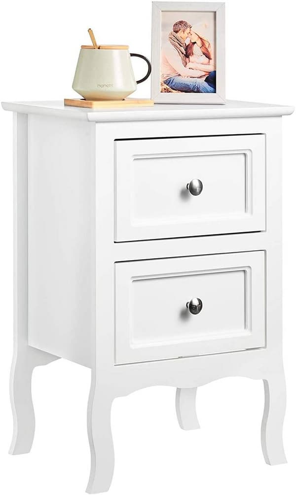 Rootz White Moderni yöpöytä - Yöpöytä - Säilytyskaappi - Runsaasti säilytystilaa - Tyylikäs muotoilu - Kestävä rakenne - 40 cm x 60 cm x 30 cm