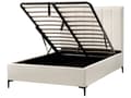 Miniatyrbilde 6 av 11: Soveromssett Off-white Boucle 140 x 200 cm Seng med oppbevaring 2 nattbord med skuffer Glamorøs stil