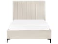 Miniatyrbilde 9 av 11: Soveromssett Off-white Boucle 140 x 200 cm Seng med oppbevaring 2 nattbord med skuffer Glamorøs stil