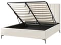 Miniatyrbilde 6 av 11: Soveromssett Boucle Off-white 180 x 200 cm Seng med Oppbevaring 2 Nattbord med Skuffer Glamorøs Stil