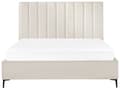 Miniatyrbilde 9 av 11: Soveromssett Boucle Off-white 180 x 200 cm Seng med Oppbevaring 2 Nattbord med Skuffer Glamorøs Stil