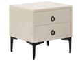 Miniatyrbilde 11 av 11: Soveromssett Boucle Off-white 180 x 200 cm Seng med Oppbevaring 2 Nattbord med Skuffer Glamorøs Stil