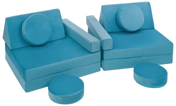 Modulär barnsoffa, leksoffa, sofflekset, bäddsoffa för barn