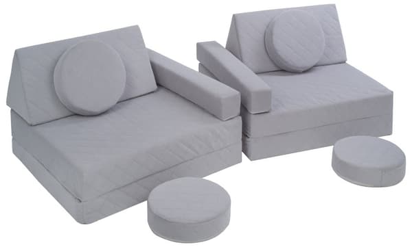 Modulär barnsoffa, leksoffa, sofflekset, bäddsoffa för barn