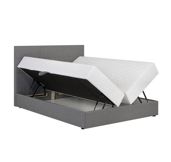 Continental bed LEIKO 160x200cm, grey
