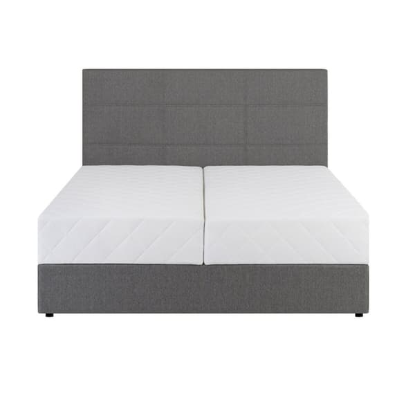 Continental bed LEIKO 160x200cm, grey