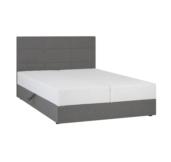 Continental bed LEIKO 160x200cm, grey