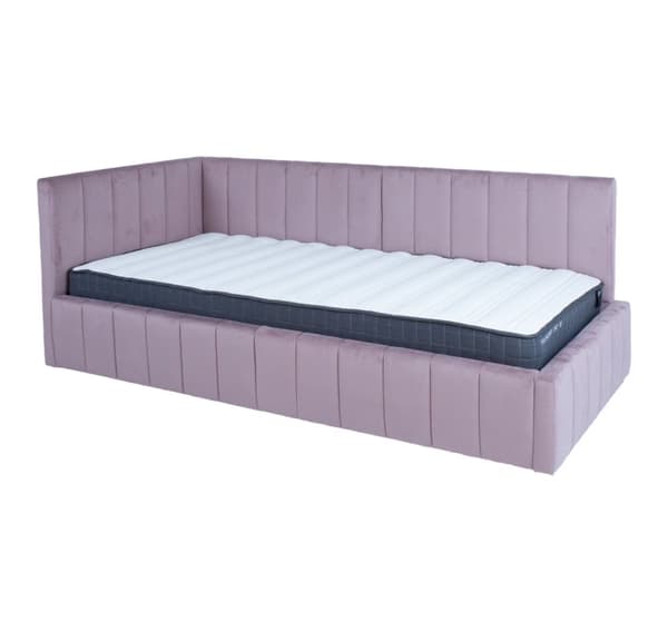 Sänky JASPER 90x200cm patjalla HARMONY UNO, violetti ruusu