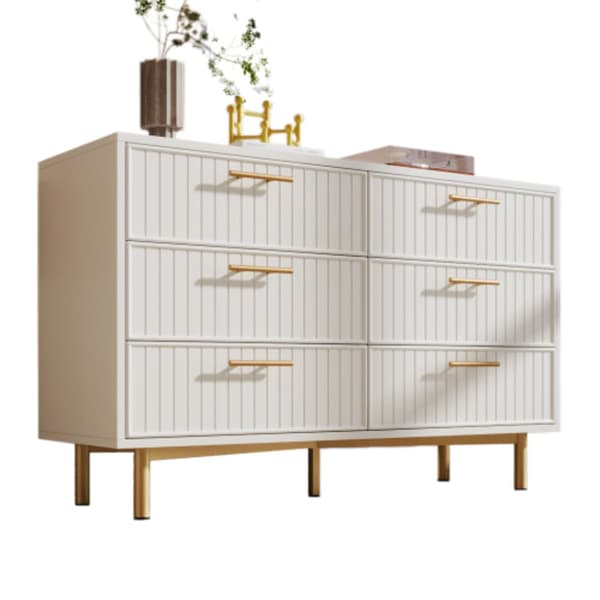 Skänk med 6 lådor, lämplig för sovrum och alla vardagsrum, H75/B120/D40 cm