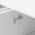 Miniatyrbild 8 av 8: Modernt skänk med 4 dörrar - vit, 140 cm - snygg design, 3D-böjd front