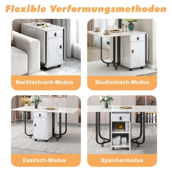 Matbordsset (150��80��76 cm matbord med 4 stolar), sammetsstolar, vit MDF-skiva, svarta ben