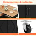 Miniatyrbild 6 av 9: Modern k?ks?, multifunktionellt matbord med f?rvaringsutrymme matvagn med snacksst?ll svart