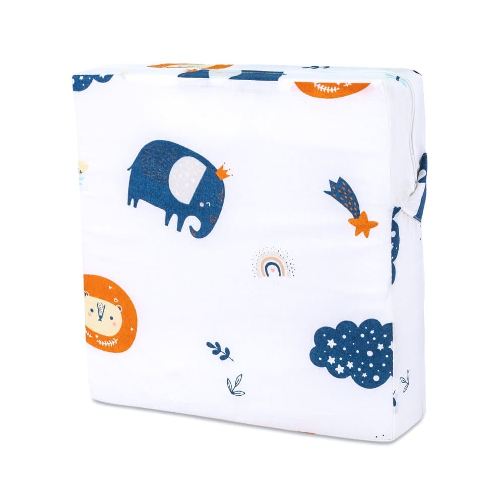 Bälteskudde barn 32x32x8 cm - sittdyna barn stol kudde barnstol bälteskudde sittdyna stol kudde bomull regnbåge