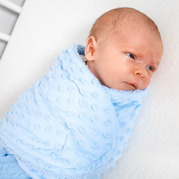 Baby swaddle 0-3 månader vinter - swaddle filt swaddle filt babysäck med minkyblå
