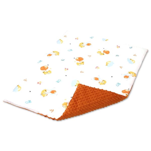 Barnvagnsfilt Baby Winter med Minky 75x100 cm - Barnfilt Gosfilt Barnvagnsfilt Newborn Babyfilt Nallar