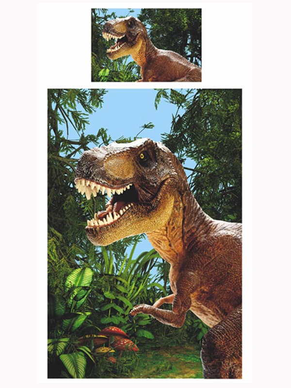 Dinosaur Jurassic T-Rex Påslakanset 135x200 cm